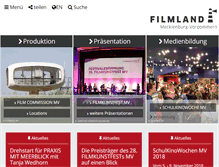 Tablet Screenshot of filmland-mv.de